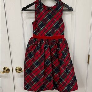 Janie and Jack Red Plaid Tartan Holiday Formal Dress